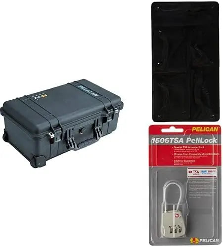 Pelican 1510 Carry On Case  Black, No Foam, Durable Travel Luggage