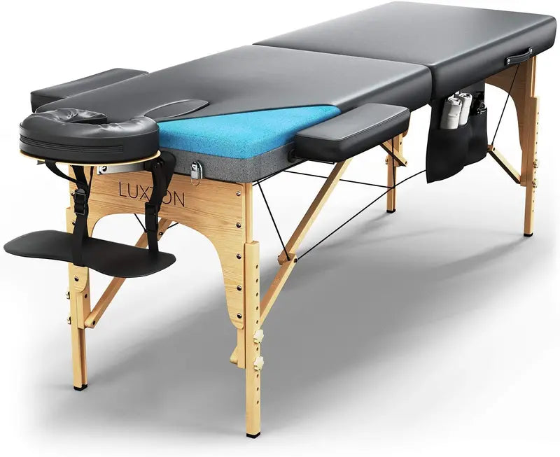 Home Premium Memory Foam Massage Table  Foldable & Portable with Carrying Case