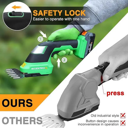 WORKPROX 20V 2-in-1 Cordless Grass Shear & Shrub Trimmer  Compact, Lightweight Landscape Tool