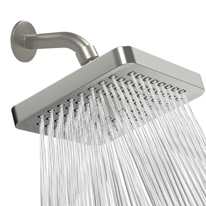 Adjustable High-Pressure Rainfall Showerhead  Swivel Mount, Full-Coverage Spray Pattern