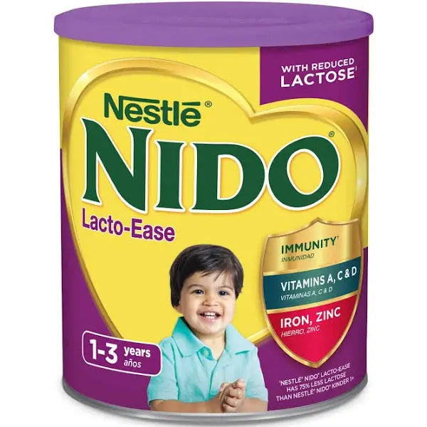 Nido Powdered Milk for Kids 1-3 Years, Lacto-Ease 28.2 oz Bottle