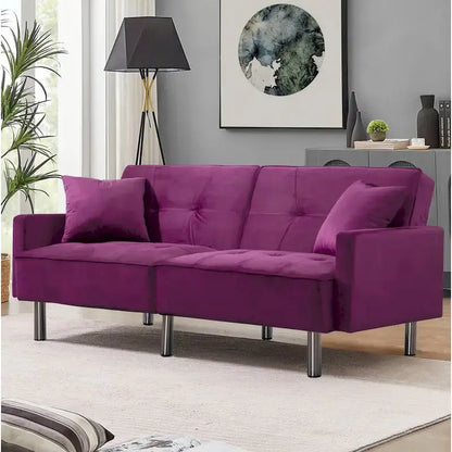80-Inch Convertible Futon Sofa Bed  Dual-Function Sleeper Sofa
