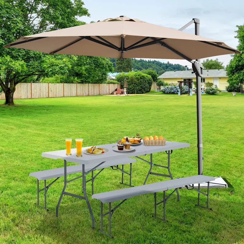 6-Foot Plastic Folding Bench with 550-Pound Load Rating