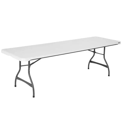 Lifetime Commercial Folding Tables  4-Pack, 8 ft White Stacking Tables (Model 80344)