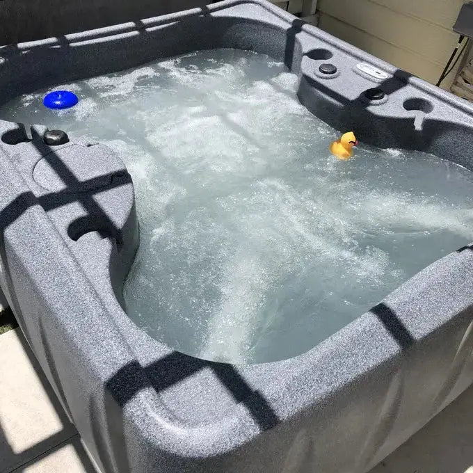 Aquarest 4-Person Rectangular Hot Tub with Jacuzzi Pumps and Plug-and-Play Setup