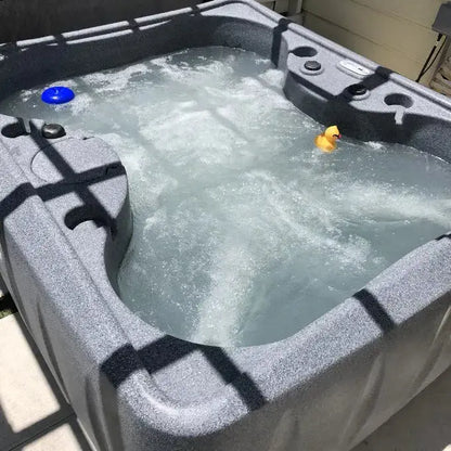 Aquarest 4-Person Rectangular Hot Tub with Jacuzzi Pumps and Plug-and-Play Setup
