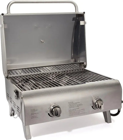Cuisinart Chef’s Style Portable Propane Grill — 2-Burner, 20,000 BTU Outdoor Gas Grill