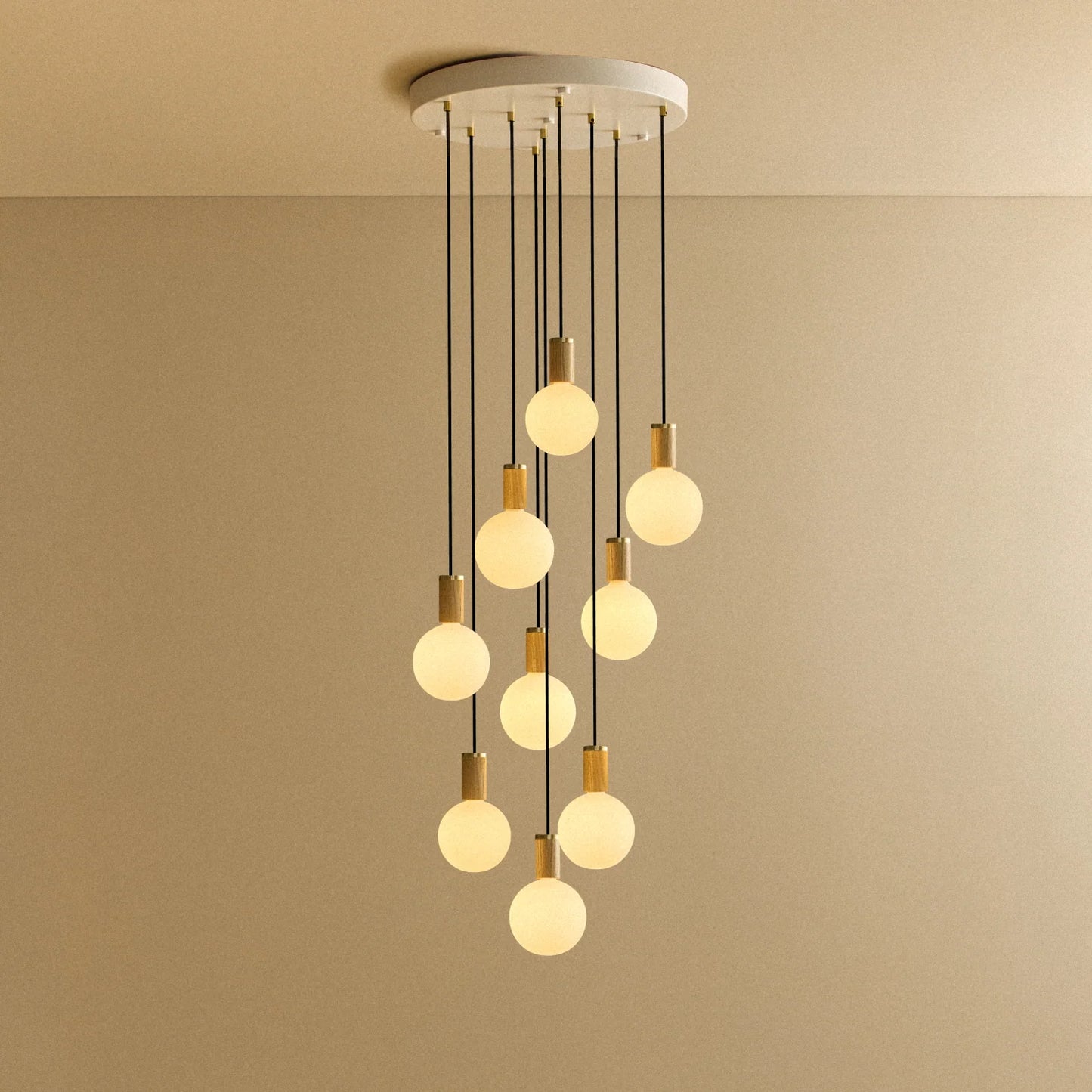 Nine Pendant in Oak + Sphere IV