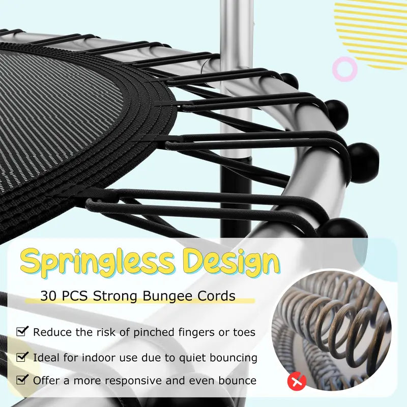 55-Inch ASTM-Certified Kids’ Trampoline — Enclosed Mini Bouncer for Toddlers & Preschoolers