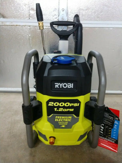 RYOBI 2000 PSI Electric Cold Water Pressure Washer  Compact 1.2 GPM Home Cleaning Solution