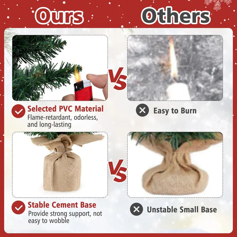 Pre-Lit Artificial Christmas Tree Trio (3′, 4′, 5′)