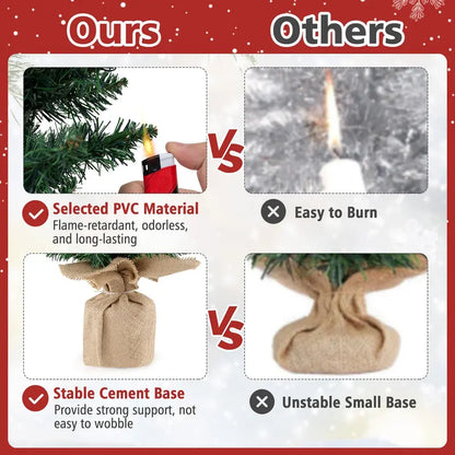 Pre-Lit Artificial Christmas Tree Trio (3′, 4′, 5′)