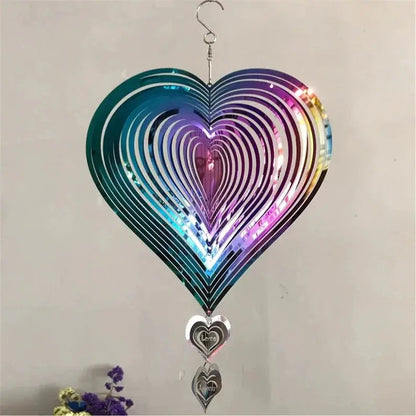 AeroChime Rotating Stainless Steel Wind Bell  Harmonic, Weatherproof Garden Chime with Dynamic Movement