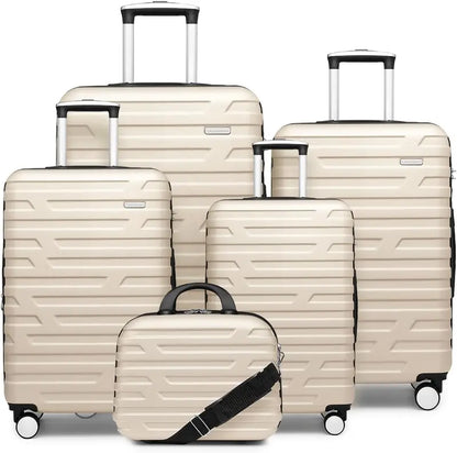6-Piece Lightweight Expandable Hardshell Luggage Set  TSA-Approved Carry-On & Checked Suitcases with Spinner Wheels