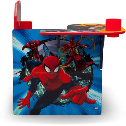 Delta Children Marvel Spider-Man Desk Chair with Storage Bin, Greenguard Gold Certified