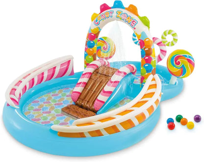 Intex Jungle Adventure Inflatable Play Center  96″ x 78″ x 28″ Kiddie Splash Pool with Water Slide for Toddlers & Backyard Fun
