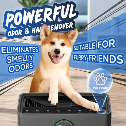 Large-Room Air Purifier  MOOKA HEPA Filter for Homes up to 2200 sq. ft, Pet & Allergen Control