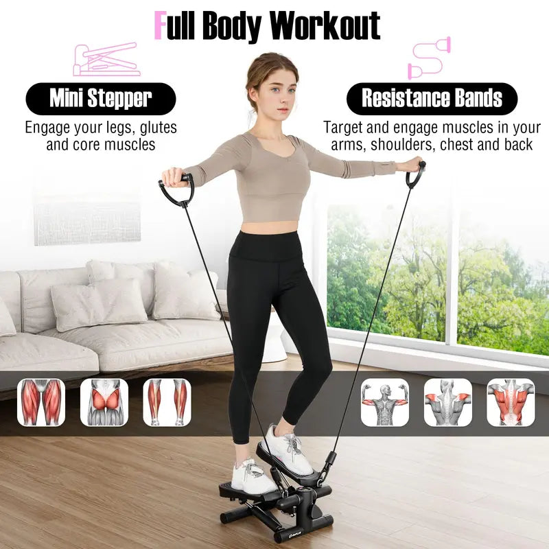 Compact Mini Stepper Machine  Low-Impact Cardio Equipment for Home Fitness and Office Use