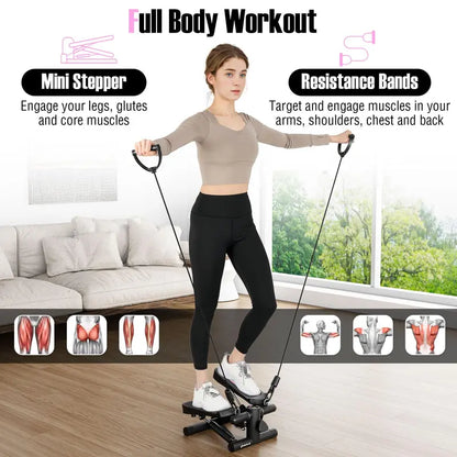 Compact Mini Stepper Machine  Low-Impact Cardio Equipment for Home Fitness and Office Use