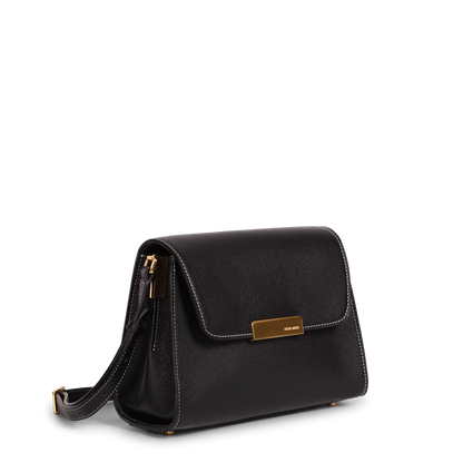 Mini Amelot  - Cuir Grainé Noir
