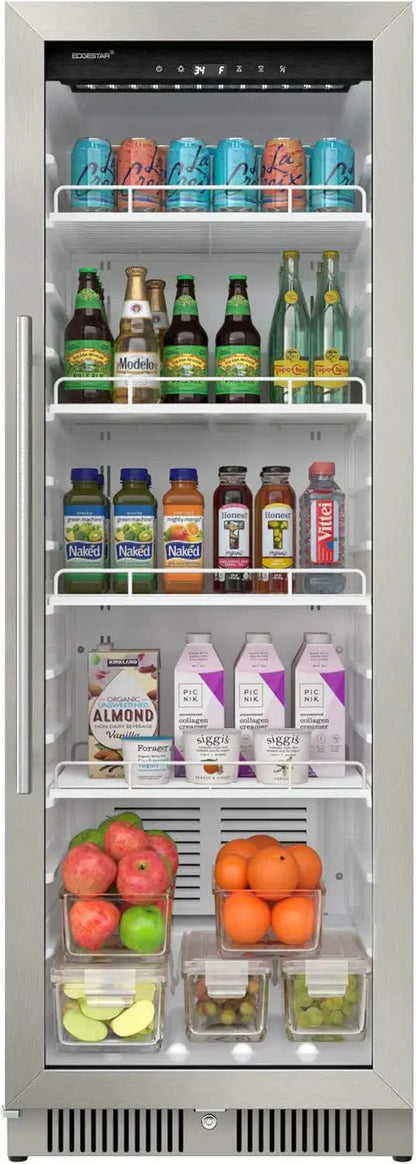 EdgeStar VBM101 Commercial Beverage Merchandiser  22″ Wide, 10.1 Cu. Ft., Stainless Steel, Reversible Door