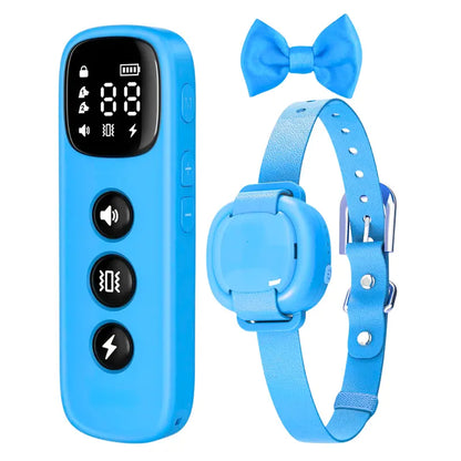Compact Remote-Controlled Dog Training Collar with Vibration, Tone, and Light Signals