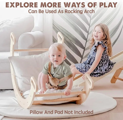 5-in-1 Pikler Triangle Climbing Set for Toddlers  Indoor Wooden Jungle Gym Play System