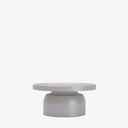 Table basse ronde en m tal gris clair Ath na