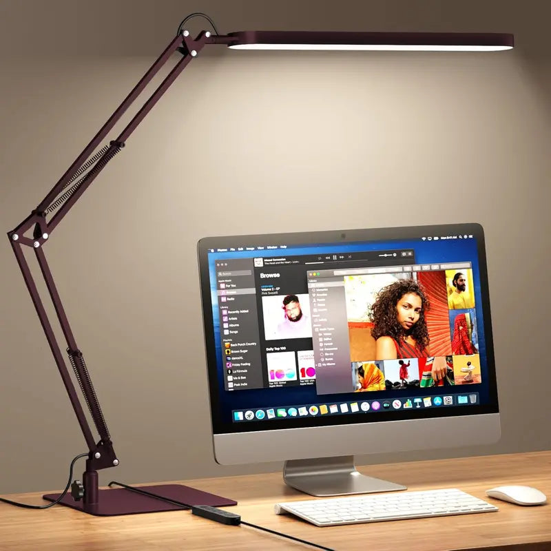 Adjustable LED Desk Lamp for Home Office  5 Color Temperatures & 11-Step Dimming