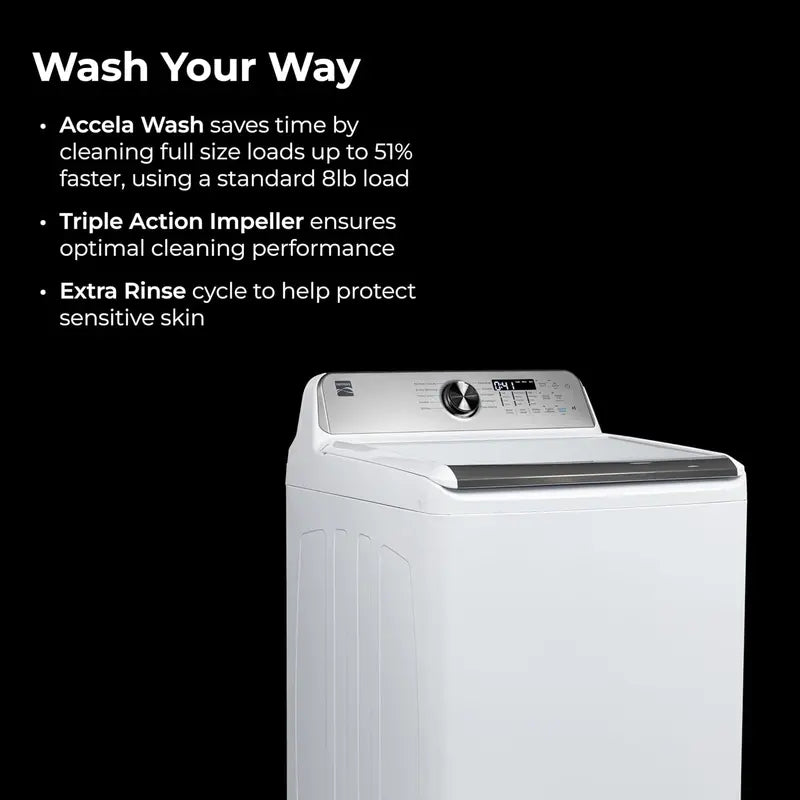 Kenmore 4.5 cu. ft. Top-Load Washer  Triple Action Impeller for Deep Cleaning