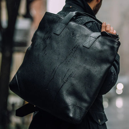 Leather Tote - Black