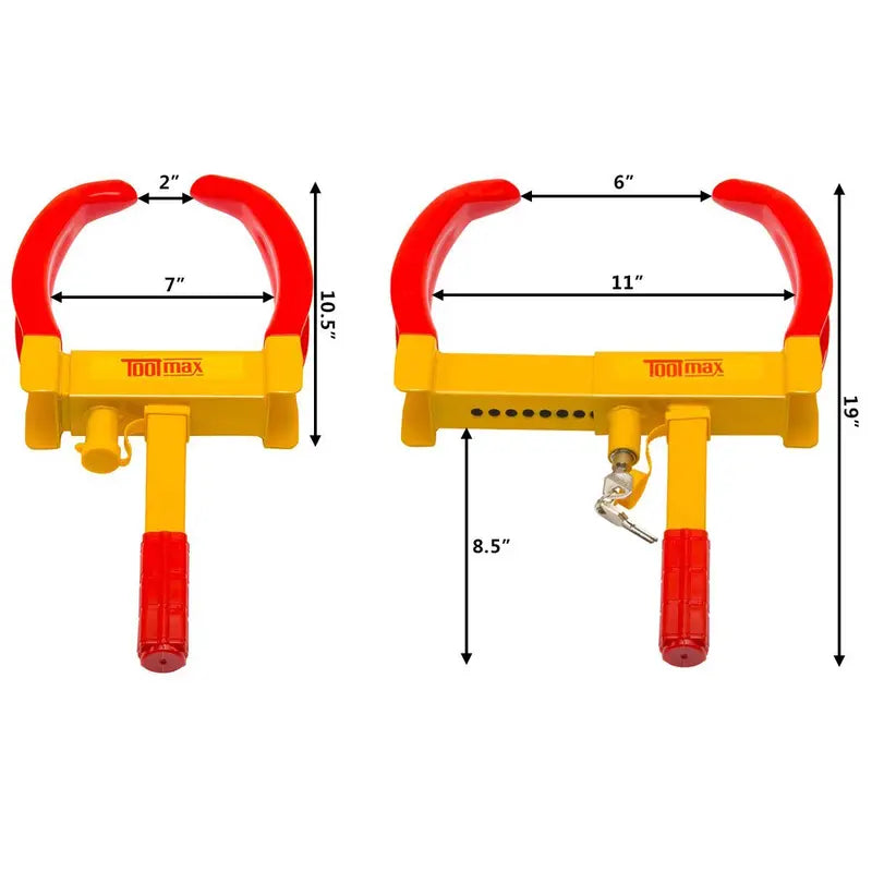 Heavy-Duty Trailer Wheel Clamp  Anti-Theft Lock for RVs, Trailers, and Commercial Vehicles