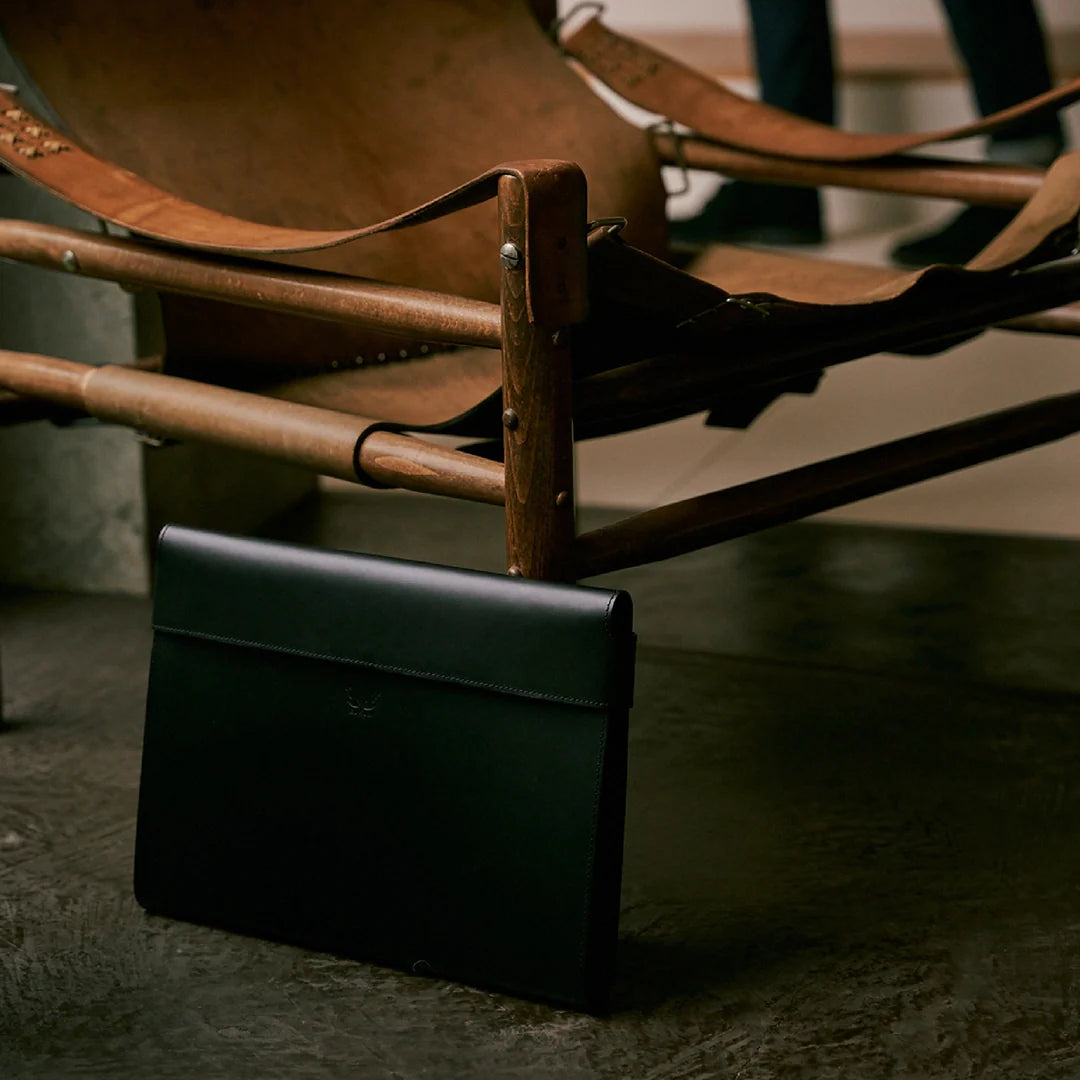 Small Folio - Black Leather