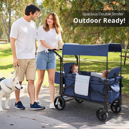 All-Terrain Kids’ Stroller Wagon  2-Seater Outdoor Baby Wagon for Toddlers