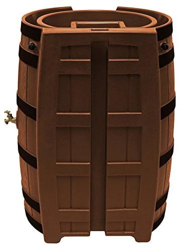 Good Ideas Rain Wizard 65-Gallon Terra Cotta Rain Barrel with Dark Ribbed Finish