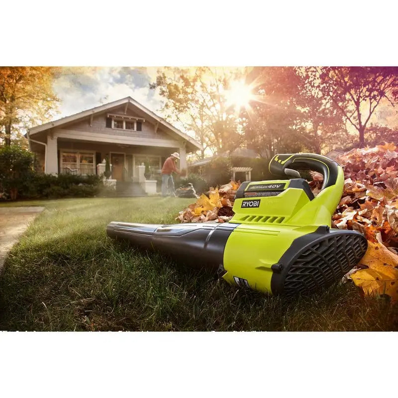 RYOBI 40V Cordless Battery String Trimmer and Jet Fan Blower Combo Kit (2-Tools) with 4.0 Ah Battery and Charger RY40930