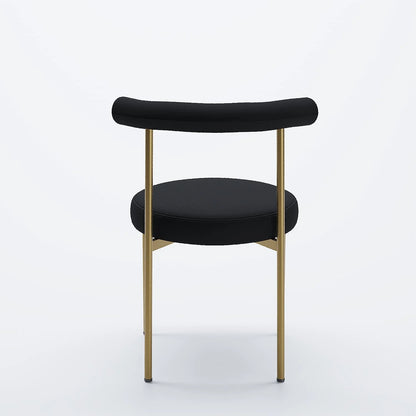 Lot de 2 chaises de table velours noir