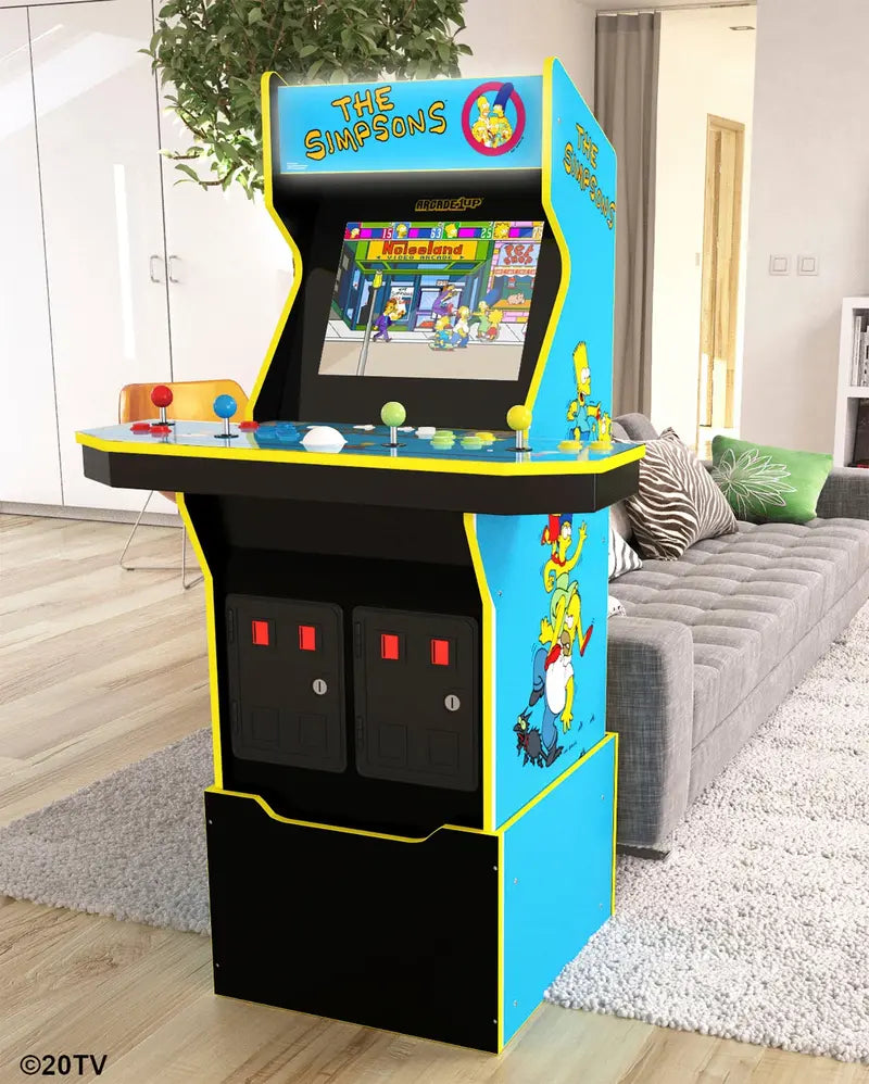 Arcade1Up The Simpsons 30th Anniversary Arcade Cabinet  Full-Size Retro Machine with Stool & Collectible Tin