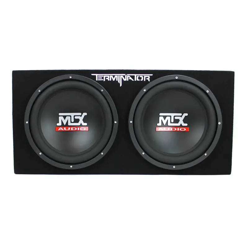 MTX ThunderForm Dual 12-Inch Subwoofer System  Complete Car Audio Kit with Enclosure & Amplifier