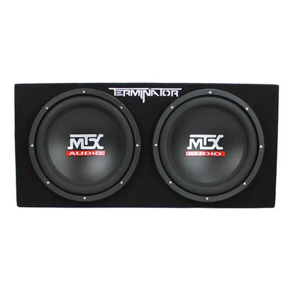 MTX ThunderForm Dual 12-Inch Subwoofer System  Complete Car Audio Kit with Enclosure & Amplifier