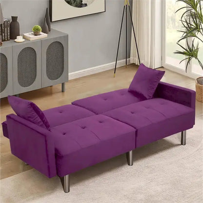 80-Inch Convertible Futon Sofa Bed  Dual-Function Sleeper Sofa