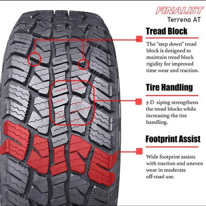 265/70R16 All-Terrain SUV Tire  Load Index 112, Speed Rating T, Light Truck All-Season Performance