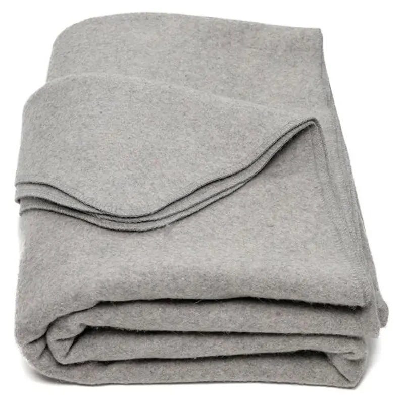 Wool-Blend Travel Blanket (64″ x 88″)  Compact, Warm Throw for Camping & On-the-Go Use