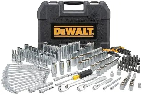 DEWALT 247-Piece Mechanic Tool Set  1/4, 3/8, 1/2 in. Drive SAE Ratchets, Sockets, Wrenches, Hex Keys  Chrome Finish (DWMT81535)