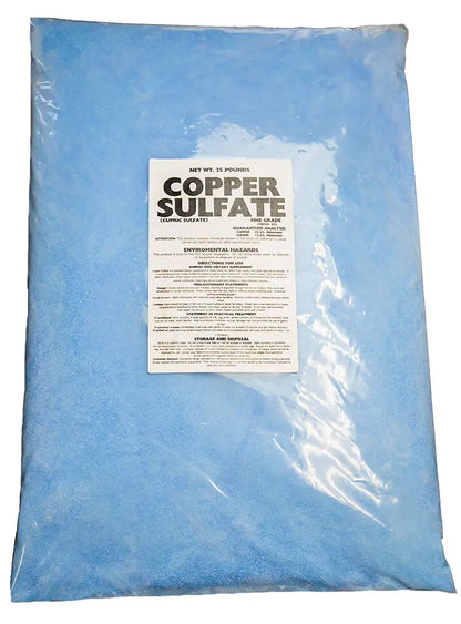 Copper(II) Sulfate Pentahydrate Crystals  25 lb Industrial-Grade Bag