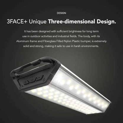 Claymore 3 Face+ LED Lantern, Rechargeable, 3 Light Modes, 4000 Lumens, 26100mAh Power Bank, Waterproof, Outdoor/Indoor Use
