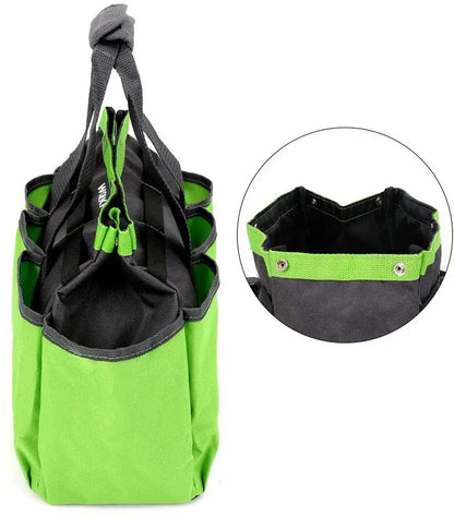 WORKPRO Pink Ribbon Garden Tote Bag: 8-Pocket Outdoor & Indoor Planting Organizer