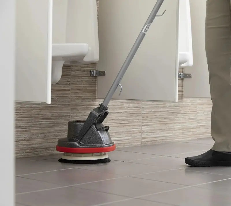 Oreck ORB550MC Commercial Orbital Hard Floor Cleaner  Random-Drive, Wide-Path, 50-Foot Cord, Gray/Red
