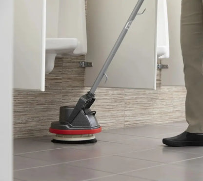 Oreck ORB550MC Commercial Orbital Hard Floor Cleaner  Random-Drive, Wide-Path, 50-Foot Cord, Gray/Red