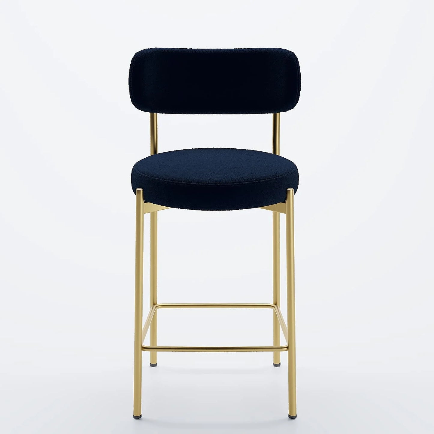 Lot de 2 fauteuils de bar velours noir Lili
